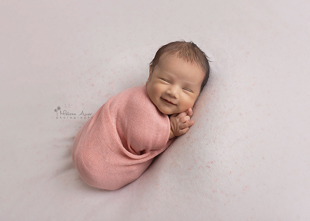 Speckled Knit Posing Fabric Set - Speckled Stretch Knit Wrap - Beanbag Backdrop Fabric - Newborn Photo Props Canada - Tiny Tot Prop Shop - Canadian Photography Props - Vancouver Island