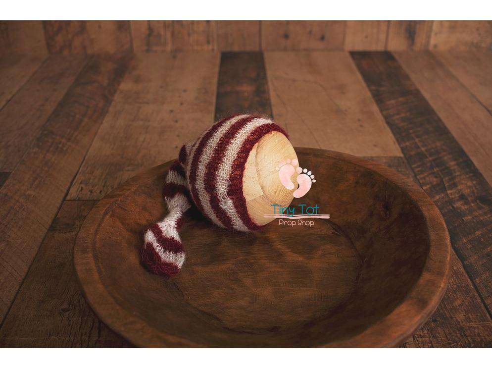 Christmas Stripped Knit Sleepy Cap - Newborn Photo Props - Shop for Newborn Photo Props Online - Tiny Tot Prop Shop