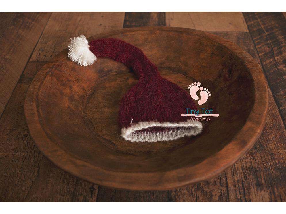 Christmas Knit Sleepy Cap - Newborn Photo Props - Shop for Newborn Photo Props Online - Tiny Tot Prop Shop