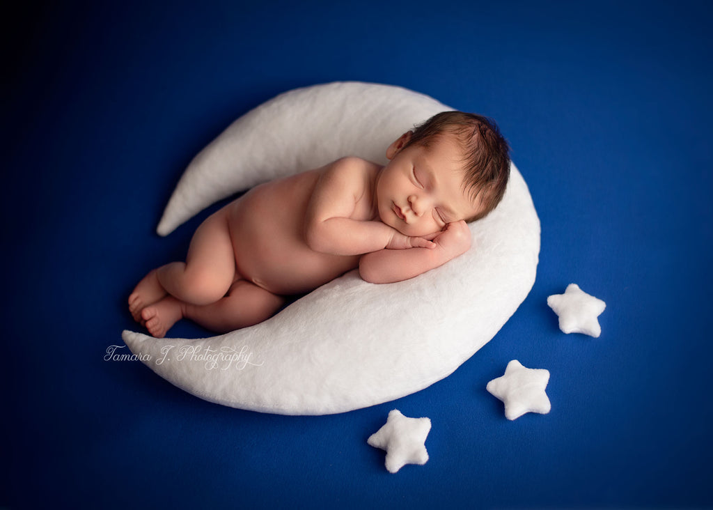 Moon and Stars Photo Prop - Moon Pillow Prop - Stars Props - Stars and Moon - Newborn Photo Props Canada - Tiny Tot Prop Shop - Canadian Photography Props - Vancouver Island